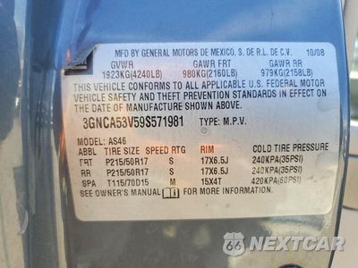 Zdjęcie 12 z 12 samochodu: 2009 CHEVROLET HHR LT VIN:3GNCA53V59S571981 - miniatura