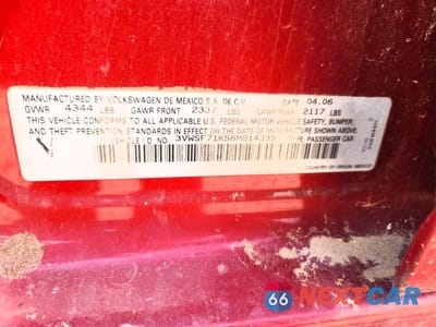 Zdjęcie 12 z 12 samochodu: 2006 VOLKSWAGEN JETTA 2.5 OPTION PACKAGE 1 VIN:3VWSF71K56M814339 - miniatura