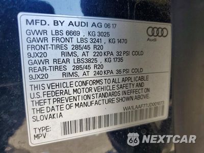 Zdjęcie 13 z 13 samochodu: 2018 AUDI Q7 PREMIUM PLUS VIN:WA1LAAF77JD001073 - miniatura