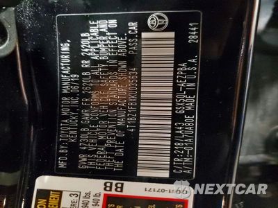 Zdjęcie 12 z 12 samochodu: 2019 TOYOTA AVALON LIMITED VIN:4T1BZ1FBXKU035634 - miniatura