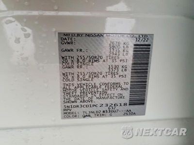 Zdjęcie 13 z 13 samochodu: 2023 NISSAN PATHFINDER SL VIN:5N1DR3CD1PC232618 - miniatura