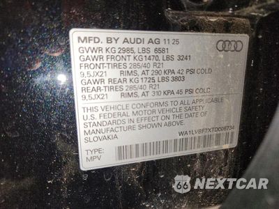 Zdjęcie 13 z 13 samochodu: 2026 AUDI Q7 PREMIUM PLUS VIN:WA1LVBF7XTD006734 - miniatura