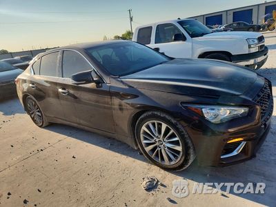 Czwarte zdjęcie samochodu z boku: 2018 INFINITI Q50 3.0T LUXE VIN:JN1EV7AP7JM351464 - miniatura