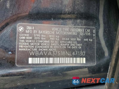 Zdjęcie 12 z 12 samochodu: 2008 BMW 328 I VIN:WBAVA37518NL47130 - miniatura