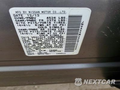Zdjęcie 12 z 12 samochodu: 2014 NISSAN ROGUE SELECT S VIN:JN8AS5MV6EW700695 - miniatura