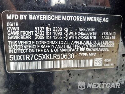 Zdjęcie 14 z 14 samochodu: 2019 BMW X3 SDRIVE30I VIN:5UXTR7C5XKLR50630 - miniatura