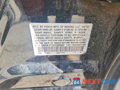 Zdjęcie 12 z 12 samochodu: 2013 ACURA ILX 20 TECH VIN:19VDE1F78DE005952 - miniatura