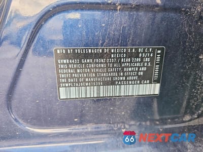 Zdjęcie 12 z 12 samochodu: 2014 VOLKSWAGEN JETTA TDI VIN:3VWPL7AJ9EM615394 - miniatura