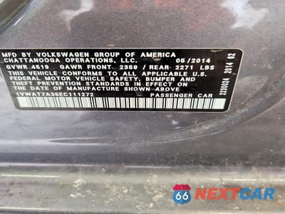 Zdjęcie 13 z 13 samochodu: 2014 VOLKSWAGEN PASSAT S VIN:1VWAT7A35EC111272 - miniatura