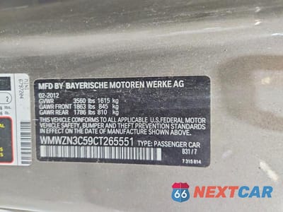 Zdjęcie 12 z 12 samochodu: 2012 MINI COOPER VIN:WMWZN3C59CT265551 - miniatura