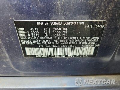 Zdjęcie 12 z 12 samochodu: 2018 SUBARU LEGACY 2.5I VIN:4S3BNAB66J3038639 - miniatura