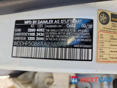 Zdjęcie 12 z 12 samochodu: 2010 MERCEDES-BENZ E 350 VIN:WDDHF5GB6AA216572 - miniatura