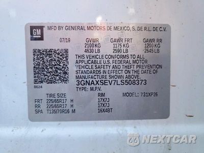 Zdjęcie 13 z 13 samochodu: 2020 CHEVROLET EQUINOX LS VIN:3GNAXSEV7LS508373 - miniatura