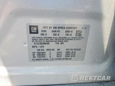 Zdjęcie 12 z 12 samochodu: 2018 CHEVROLET TRAX 1LT VIN:KL7CJLSB3JB601061 - miniatura