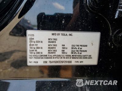 Zdjęcie 12 z 12 samochodu: 2025 TESLA MODEL Y VIN:7SAYGDEE2SF291800 - miniatura