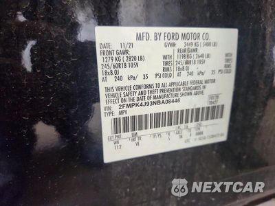 Zdjęcie 13 z 13 samochodu: 2022 FORD EDGE SEL VIN:2FMPK4J93NBA08446 - miniatura