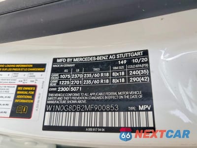 Zdjęcie 12 z 12 samochodu: 2021 MERCEDES-BENZ GLC 300 VIN:W1N0G8DB2MF900853 - miniatura