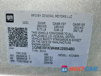 Zdjęcie 13 z 13 samochodu: 2021 CHEVROLET TRAVERSE LS VIN:1GNERFKW4MJ265480 - miniatura