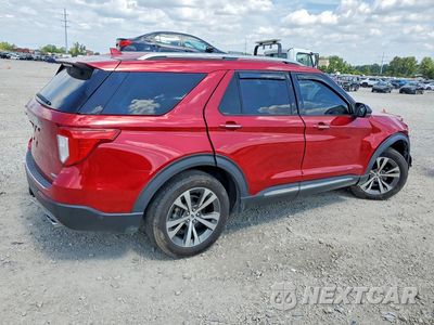 Trzecie zdjęcie samochodu z tyłu: 2020 FORD EXPLORER PLATINUM VIN:1FM5K8HC0LGB10342 - miniatura