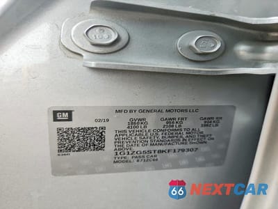 Zdjęcie 12 z 12 samochodu: 2019 CHEVROLET MALIBU RS VIN:1G1ZG5ST8KF179307 - miniatura