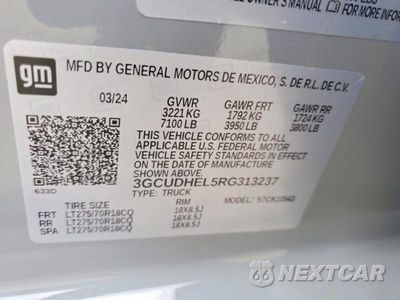 Zdjęcie 12 z 12 samochodu: 2024 CHEVROLET SILVERADO K1500 ZR2 VIN:3GCUDHEL5RG313237 - miniatura