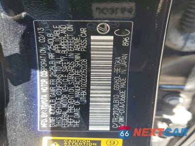 Zdjęcie 12 z 12 samochodu: 2013 LEXUS ES 350 VIN:JTHBK1GG2D2050208 - miniatura