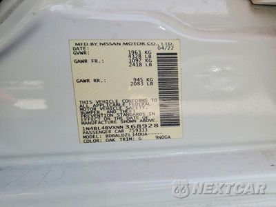 Zdjęcie 12 z 12 samochodu: 2022 NISSAN ALTIMA S VIN:1N4BL4BVXNN368928 - miniatura