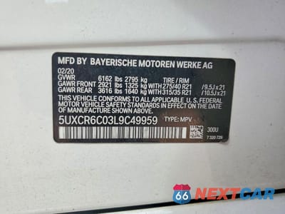 Zdjęcie 14 z 14 samochodu: 2020 BMW X5 XDRIVE40I VIN:5UXCR6C03L9C49959 - miniatura