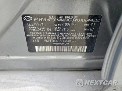 Zdjęcie 13 z 13 samochodu: 2014 HYUNDAI SONATA GLS VIN:5NPEB4AC3EH840672 - miniatura