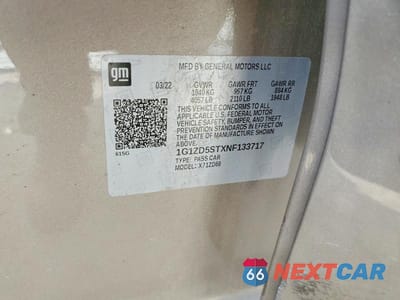 Zdjęcie 13 z 13 samochodu: 2022 CHEVROLET MALIBU LT VIN:1G1ZD5STXNF133717 - miniatura