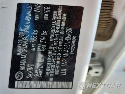 Zdjęcie 12 z 12 samochodu: 2022 HYUNDAI ELANTRA SEL VIN:5NPLM4AG5NH064307 - miniatura