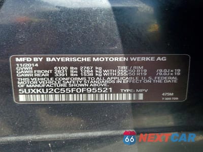 Zdjęcie 13 z 13 samochodu: 2015 BMW X6 XDRIVE35I VIN:5UXKU2C55F0F95521 - miniatura
