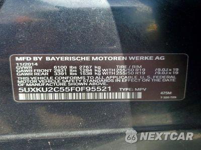 Zdjęcie 13 z 13 samochodu: 2015 BMW X6 XDRIVE35I VIN:5UXKU2C55F0F95521 - miniatura