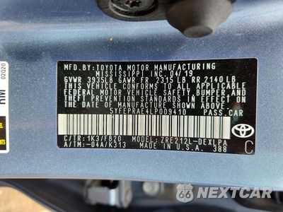 Zdjęcie 13 z 13 samochodu: 2020 TOYOTA COROLLA LE VIN:5YFEPRAE4LP009410 - miniatura