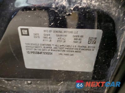 Zdjęcie 12 z 12 samochodu: 2015 CHEVROLET CRUZE LT VIN:1G1PE5SB4F7236204 - miniatura
