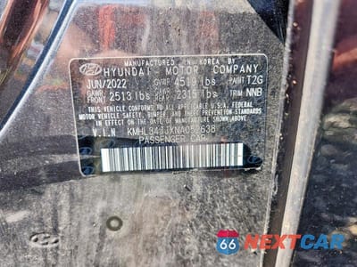 Zdjęcie 12 z 12 samochodu: 2022 HYUNDAI SONATA HYBRID SEL VIN:KMHL34JJXNA052638 - miniatura