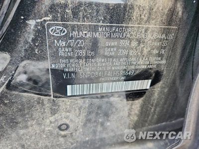 Zdjęcie 12 z 12 samochodu: 2020 HYUNDAI ELANTRA LIMITED VIN:5NPD84LF4LH598649 - miniatura