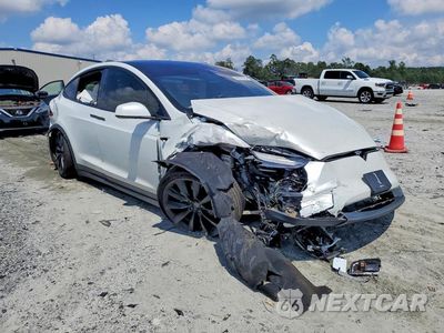 Czwarte zdjęcie samochodu z boku: 2021 TESLA MODEL X VIN:5YJXCAE22MF325259 - miniatura