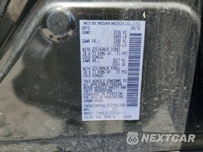 Zdjęcie 13 z 13 samochodu: 2016 NISSAN ROGUE SL VIN:5N1AT2MT4GC839696 - miniatura