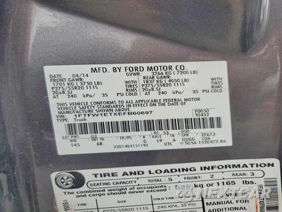 Zdjęcie 12 z 12 samochodu: 2014 FORD F150 SUPERCREW VIN:1FTFW1ETXEFB60697 - miniatura