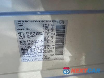 Zdjęcie 12 z 12 samochodu: 2017 NISSAN PATHFINDER SV VIN:5N1DR2MM1HC657332 - miniatura