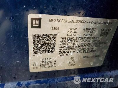 Zdjęcie 14 z 14 samochodu: 2020 CHEVROLET EQUINOX LT VIN:2GNAXJEV5L6122480 - miniatura