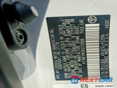 Zdjęcie 12 z 12 samochodu: 2019 TOYOTA CAMRY XSE VIN:4T1B61HK3KU216998 - miniatura