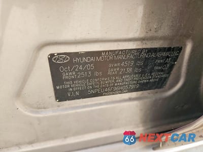 Zdjęcie 12 z 12 samochodu: 2006 HYUNDAI SONATA GLS V6 VIN:5NPEU46F96H057919 - miniatura