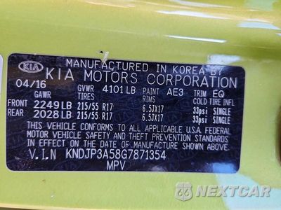 Zdjęcie 12 z 12 samochodu: 2016 KIA SOUL + VIN:KNDJP3A58G7871354 - miniatura