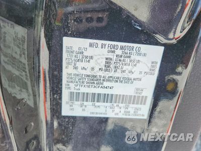 Zdjęcie 12 z 12 samochodu: 2012 FORD F150 SUPER CAB VIN:1FTFX1ET3CFA54747 - miniatura