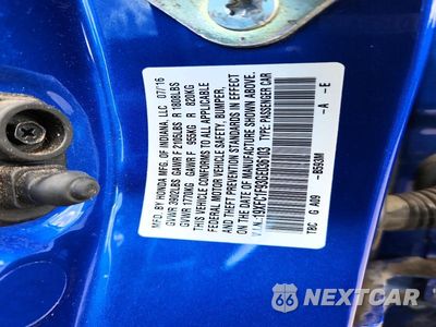 Zdjęcie 12 z 12 samochodu: 2016 HONDA CIVIC TOURING VIN:19XFC1F93GE036103 - miniatura