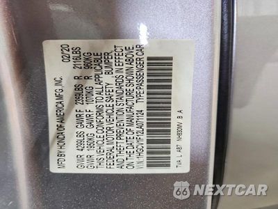 Zdjęcie 12 z 12 samochodu: 2020 HONDA ACCORD LX VIN:1HGCV1F12LA071124 - miniatura
