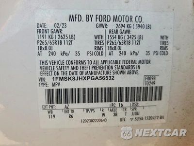 Zdjęcie 13 z 13 samochodu: 2023 FORD EXPLORER TIMBERLINE VIN:1FMSK8JHXPGA56532 - miniatura