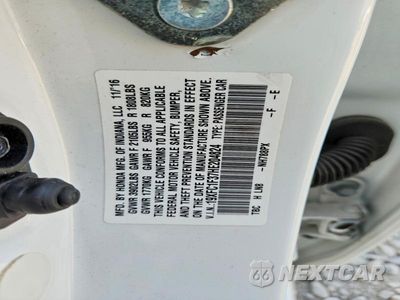 Zdjęcie 12 z 12 samochodu: 2017 HONDA CIVIC EX VIN:19XFC1F37HE204824 - miniatura
